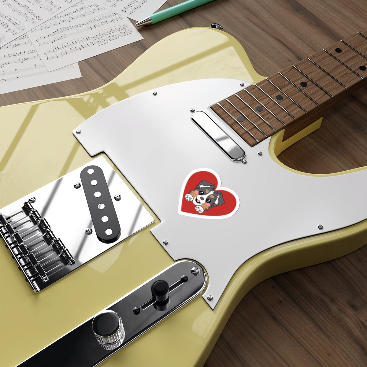 Aussie Love Heart Die-Cut Stickers