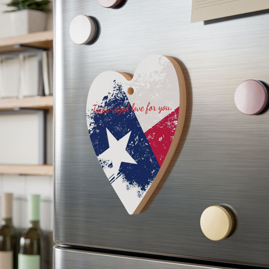 Lone Star Love Heart: Texas-Themed Valentine Keepsake Wooden Ornaments