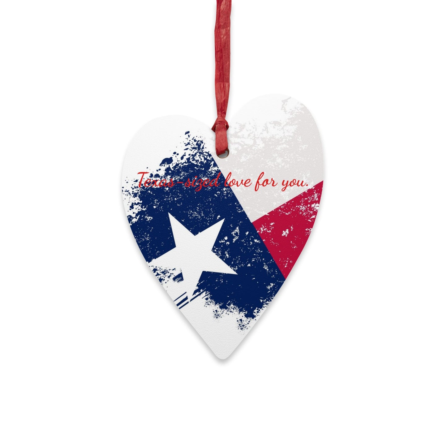 Lone Star Love Heart: Texas-Themed Valentine Keepsake Wooden Ornaments