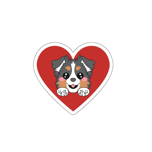 Aussie Love Heart Die-Cut Stickers