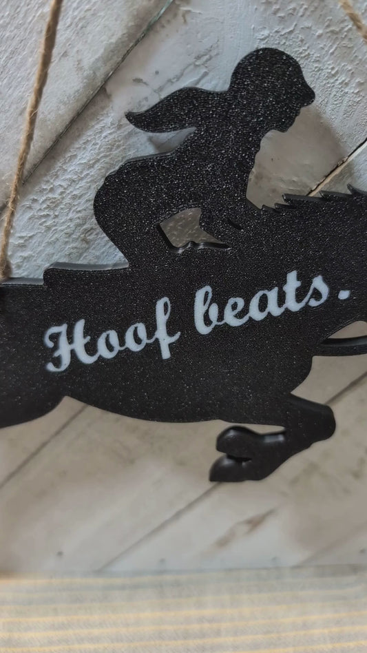 3D Printed "Hoof Beats" Equestrian Silhouette - Wall Art