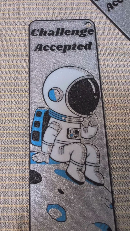 Astronaut Bookmark – "Challenge Accepted"